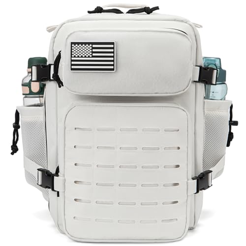 QT&QY 25L/45L Military Tactical Backpack For Men Molle Daypack 3 Day Bug Out Bag Hiking Rucksack With Bottle Holder - Additional View