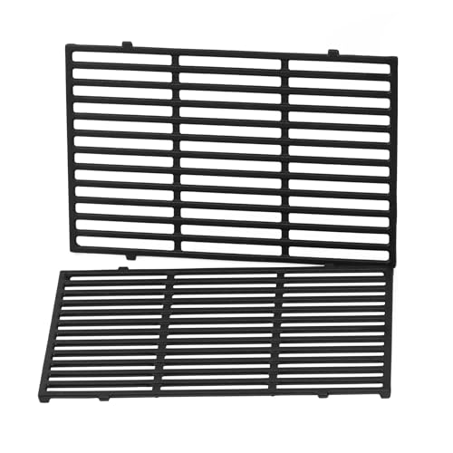 44.5 x 30cm 7638 Gusseisen Grillroste für Weber Spirit 300 Serie E310 E320 E330 S310 S320 S330 SP320 Gasgrills (mit vorderen Bedienknöpfen) 7527 7639 Grillrost für RÖSLE VIDERO G3 gasgrill