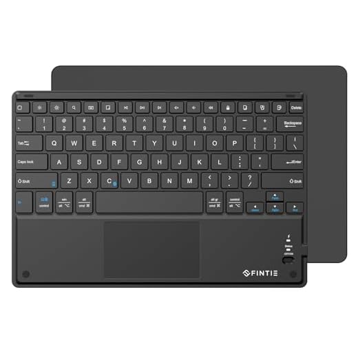 Fintie Ultrathin 4mm Wireless Bluetooth Keyboard with Built-in Multi-Touch Touchpad for iPad, iPhone, Samsung Galaxy, Nexus, Microsoft Surface, HP and Other Bluetooth Devices [Retail Packaging]