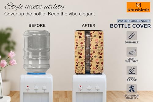 Image of Polyvinyl Chloride Printed Waterproof and Oil-Proof Water Dispenser Bottle Cover, 20L, (Multicolour) 20 liter Water Bottel Cover - Pack of 1