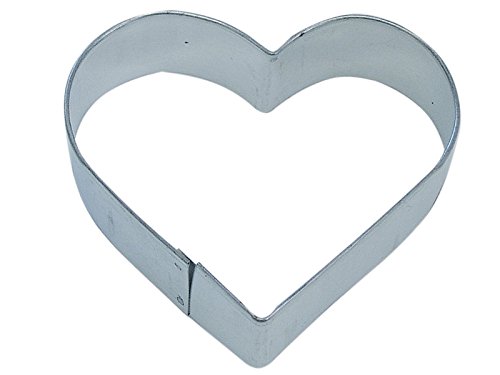 R&M Heart - Cortador de galletas (acero inoxidable, 3,25", acero inoxidable pulido)
