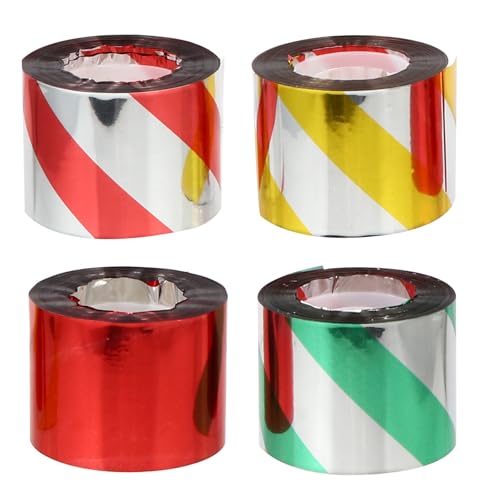 KICHOUSE Cinta Reflectante 4 Piezas para Espantar Pájaros de Película de Poliéster Ligera y Segura en Huertos y Cercas para Aves