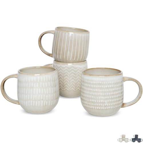 Set de 4 tazas de café de cerámica Bosmarlin, 17 oz miniatura 1