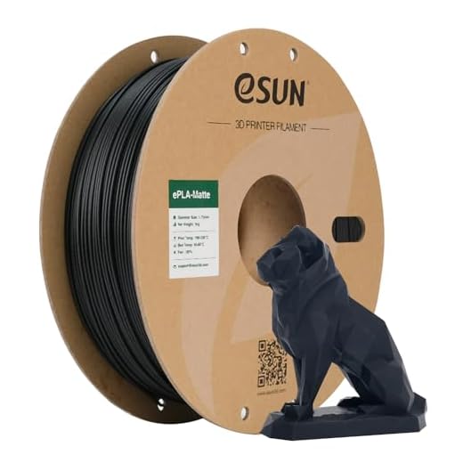 eSUN Filamento per Stampante 3D PLA Opaco Aggiornato, da 1.75mm, Precisione Dimensionale +/- 0.02mm, Bobina da 1kg , Nero Profondo