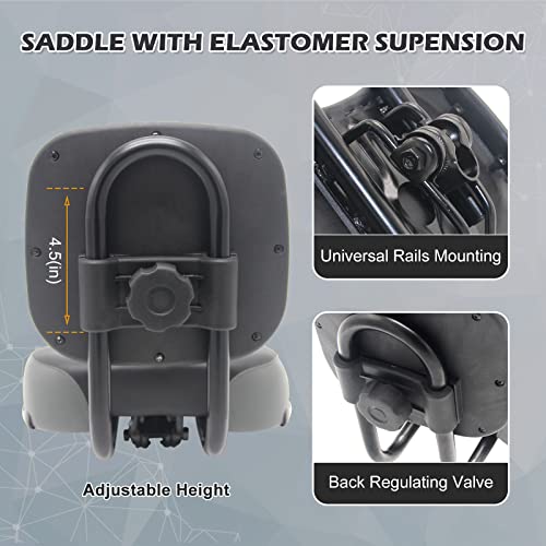 Mooncool Backrest Saddle Bike Seat With Backrest, 11.5" X 9.5" Bicycle Tricycle Saddle Seat With Back Support, Oversize Comfort Saddle With Back Rest #TOP3