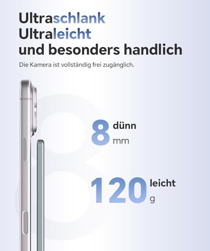 Powerbank iPhone für Magsafe, 0.8cm Ultra Slim Magnetische Power Bank 6000mAh, Schnellladung 20W USB-C Ausgang/Eingang, Powerbank Induktives Laden für iPhone 17/16/15/14/13/12/Pro/Pro Max/Air Serie 2