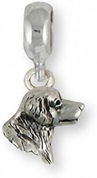 Esquivel and FeesGolden Retriever Jewelry Sterling Silver Golden Retriever Charm Slide Handmade Dog Jewelry GR40-HPNS