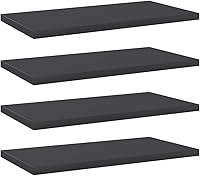 Vista 139 de 4 tableros de repuesto para estanterías, paneles de repuesto de aglomerado, unidades de almacenamiento, estantes organizadores, color gris hormigón