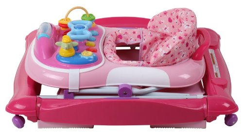 Dream On Me 2 in 1 Crossover Musical Walker and Rocker, Pink