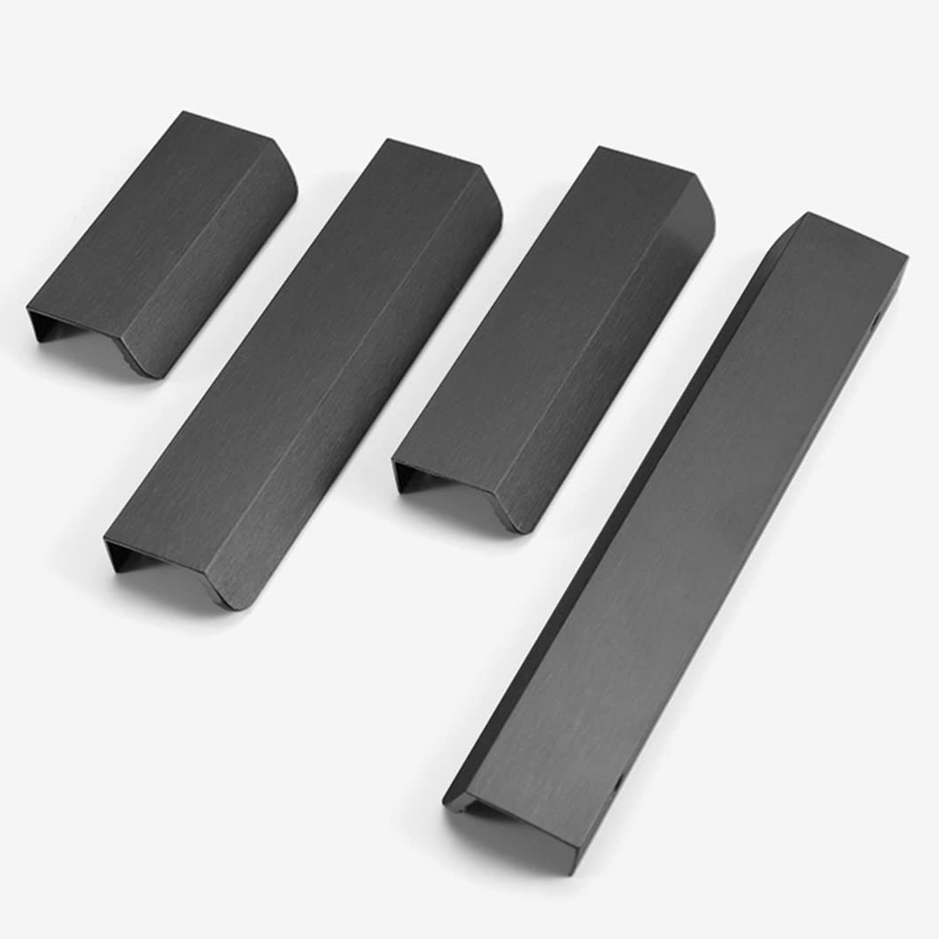 Maniglie per mobili moderni, Maniglie for ante di guardaroba nere, 2 pezzi, maniglie for mobili da cucina, armadi, cassetti, spazzolate, lega alluminio(Length 120mm)