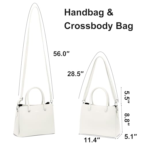 Image of Women's Top-Handle Handbags PU Leather Satchel Handbag with Detachable Shoulder Strap for Casual, Work, Traveling