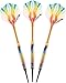 Produktbild Elkadart Unisex-Erwachsene Rainbow 90% Tungsten Soft Tip Darts mit Aufbewahrungs-/Reiseetui, Stil 1, 18 Gramm, Schillernd, Einheitsgröße