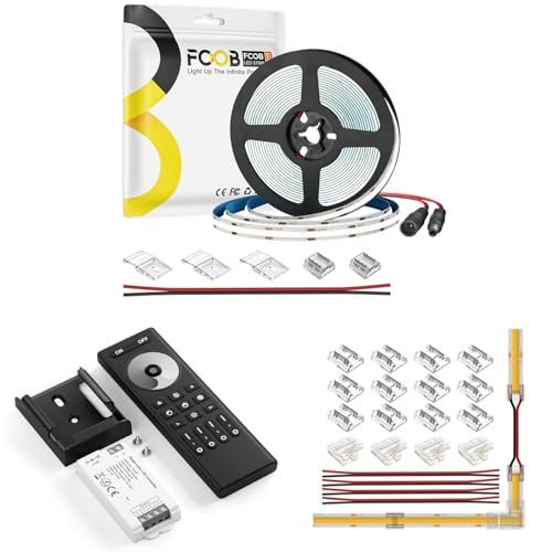 Tira LED 16.4 ft 12V Blanco Día 6000K 480 LEDs/m con control remoto miniatura 1