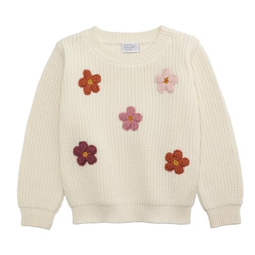 Mud Pie Girls Kids Daisy Crew Neck Sweater