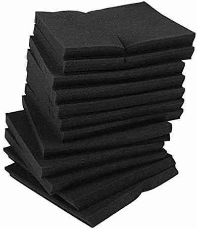 Miniatura 6 de 12 piezas de espuma de aislamiento acústico de estudio de espuma de estudio cuñas de espuma de 1 x 12 x 12 pulgadas panel de tratamiento de