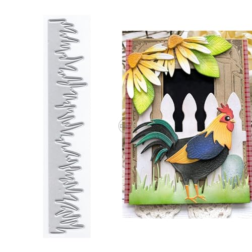DzIxY Matrices de découpe en métal Little Grass pour timbres transparents et matrices de découpe en métal pour la fabrication de cartes, le scrapbooking, les fournitures de papier, les joints, les