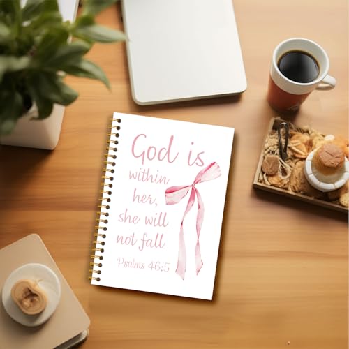 Journal de prière inspirant "God is Within Her", carnet d'église plein de sérénité