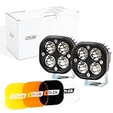 fcl.(エフシーエル) ワークライト led 車 作業灯 投光器 サーチライト led補助灯 補助灯 外装パーツ 12v イエロー アンバー ブラック ホワイト 汎用 後付け