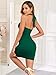 oten Birthday Dresses for Women Sexy Halter Sleeveless Backless Ruched Bodycon Graduation Mini Dresses for Special Occasion Dark Green Medium