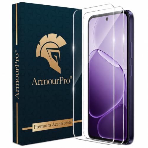 Image of ArmourPro 3D Borderless Tempered Glass for Oppo K14x and Oppo K14, Set of 2 HD Clear Screen Protectors with 3D Curved Edges, 9H Hardness, Oleophobic Coating, Case Friendly