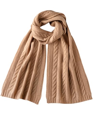 RYYOYY Soft Warm 100% Cashmere Scarf for Women Lightweight Luxury