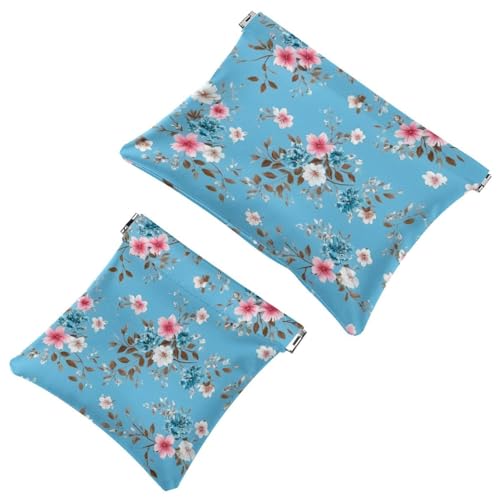 2 sacchetti colorati con motivo floreale 717: elegante trousse per il trucco per leleganza di tutti i giorni Multicolore