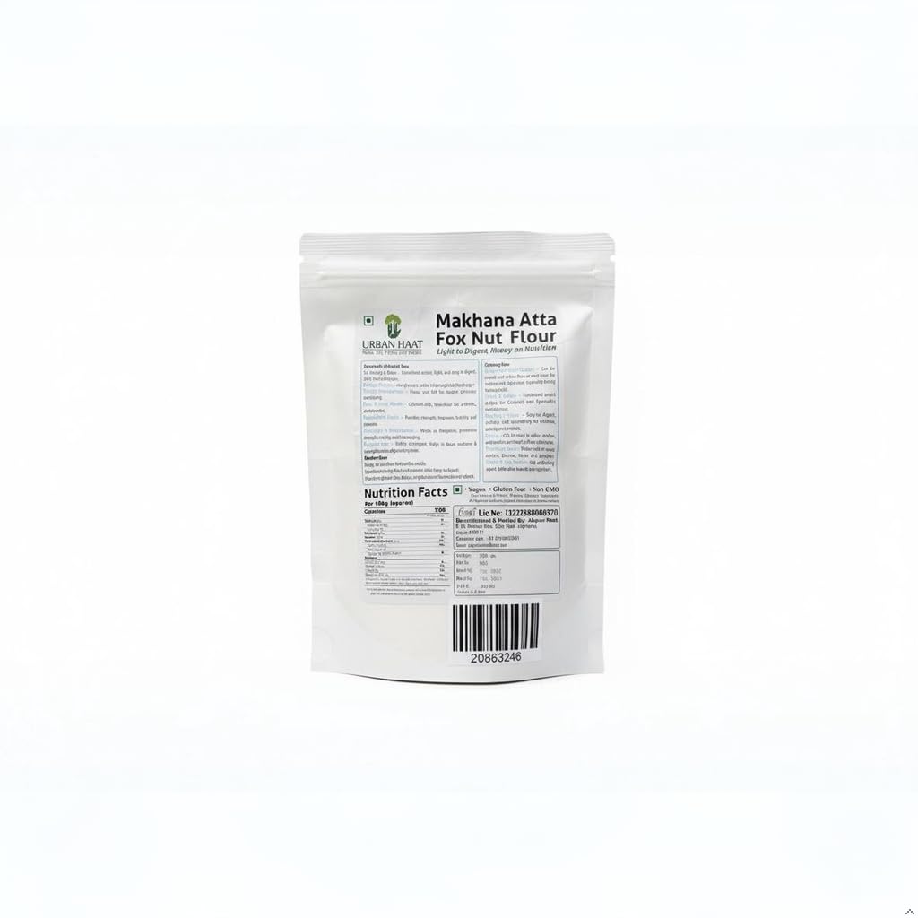 URBAN HAAT Organic Makhana Powder 250 gm/Foxnut Flour/makhana atta/makhana aata Gluten free in Vacuum Pack 2