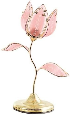 OK-812P 20 in. Pink Flower Touch Lamp