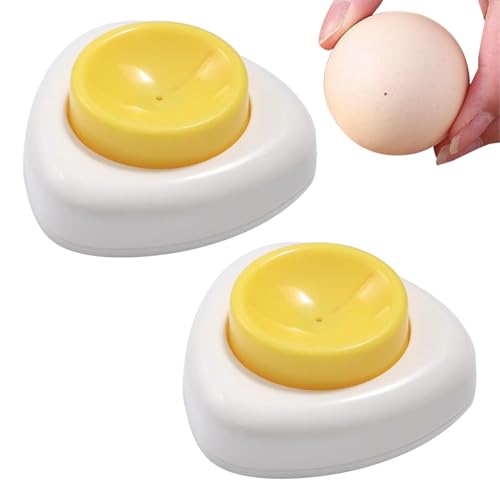 HDGSAFD Puncheur De Trou D'Oeuf en 2 Pièces, Foreur D'Oeuf Créatif, Widget D'Oeuf en Plastique Simple, Poinçon À Trou De Trous Multifonction, Poinçon De...