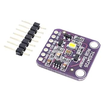 RGB Color Sensor Module, TCS34725 High Sensitivity Light Color Sensor ...