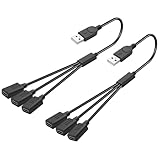 Connecteur 1 : 1 x connecteur mâle USB-C ; Connecteur 2 : 3 x connecteur femelle USB-C ; Tension applicable : DC5V ; Courant applicable : 3 A ; Quantité du produit : 2 pièces ; Longueur du câble : 32 cm (Remarque : longueur de la fiche incluse).