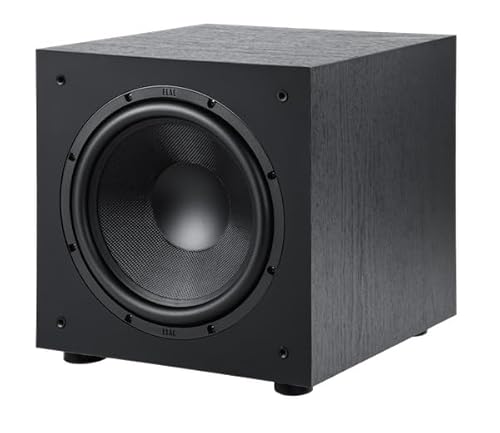 ELAC Subwoofer Debut 3.0 DS103: ideale per riprodurre la musica da un impianto stereo come parte di un sistema surround 5.1, suono leggendario, design elegante, nero