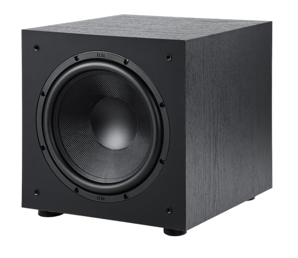 ELAC Debut 3.0 DS103 Subwoofer – Ideal für die Musikwiedergabe über Ihre Stereoanlage als Teil eines 5.1 Surround-Systems, legendärer Klang, edles Design – Schwarz