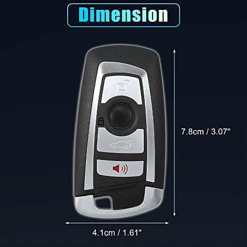Coque de clé BMW 435i 2014-2016 boîtier de télécommande 4 boutons vide - 3