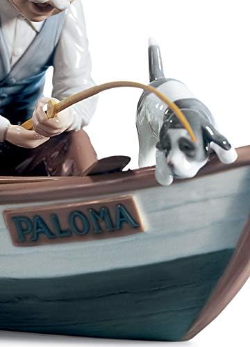 男女兼用 リヤドロ おじいちゃんと魚つり Gramps With Fishing Lladro 5215 少年 置物 Esehotel Lt