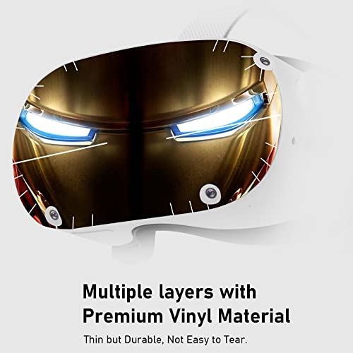 VR Headset and Controller Skin for Oculus Quest 2 , Vinyl Decal Stickers for Oculus Quest 2 VR Headset and Controllers, Virtual Reality Protective Decal Skin - Iron Eye