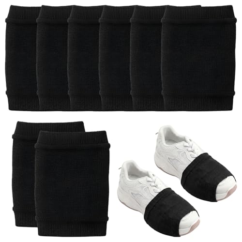 Zyghjort 4 Pair Dance Socks Over Shoes, Dance Shoe Covers Black Dances Socks for Women Ballet Dancers, Easy Pivoting and Sliding on Sticky Indoor Dances Floors