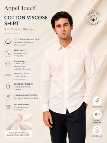 Image of Appel Touch Men's Cotton Blend Formal Shirt Full Sleeves