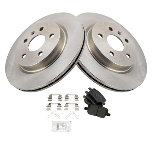 Image of TRQ Rear Brake Pad and Rotor Set Ceramic Compatible with 2016-2019 Cadillac CT6 Chevrolet Camaro