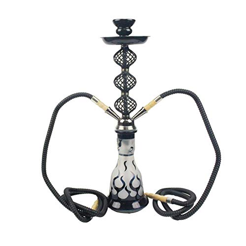 BGSFF Shisha, Shisha Komplettset mit Doppelschlauch, Shisha Set 19,7"Aluminiumlegierung Shisha Chimney Head Komplettset – Bild 3