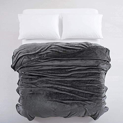 MOONLIGHT20015 Fleece Throw Blanket for Sofa Grey 4ft x 5ft - Soft Cosy Fluffy Blankets for Bed/Couch, Warm Single Versatile Throws for Adults, Dark Gray, 130x150 cm - Cosy Home Interiors MOONLIGHT20015 Fleece Throw Blanket for Sofa Grey 4ft x 5ft - Soft Cosy Fluffy Blankets for Bed/Couch, Warm Single Versatile Throws for Adults, Dark Gray, 130x150 cm - Image 4