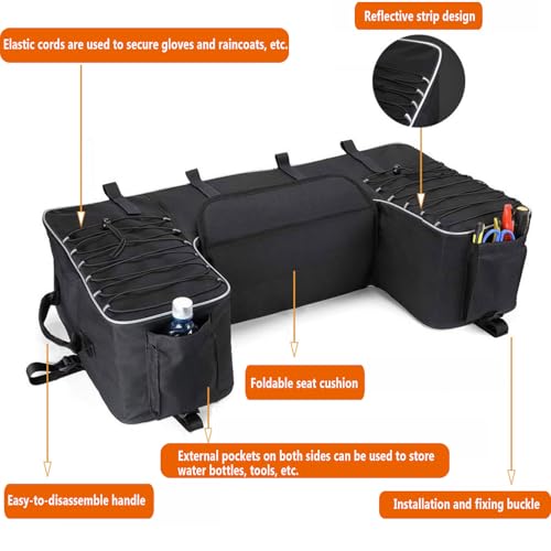 Bolsa de Cola para Asiento ATV para CFmoto CFORCE 1000 Overland 2021-2026, Bolsa de Asiento para Motocicleta, Bolsa Multifuncional Duradera para Todas las ATV para Paseos Largos y Actividades al Aire Libre miniatura 6