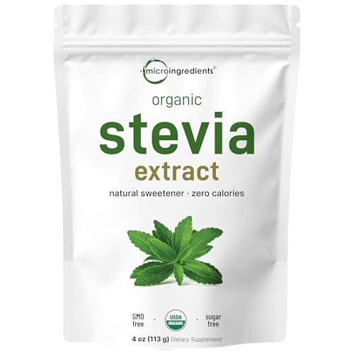 Pure Organic Stevia Powder - 4 oz, Reb-A, 0 Calorie