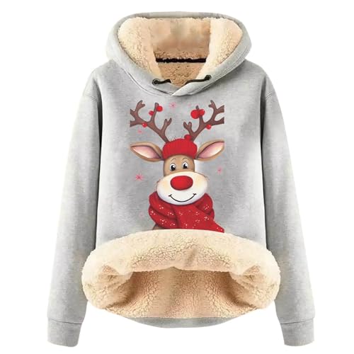 Sweat à capuche femme en coton casual et ample pull d'hiver douillet