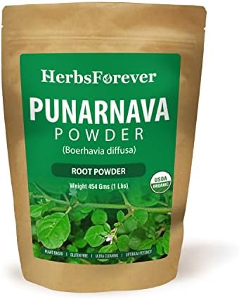 HerbsForever Punarnava Powder – Boerhaavia Diffusa – Helps to Maintain Healthy Urinary Tract and Kidney Function – Non GMO, Organic, Vegan – 454 GMS