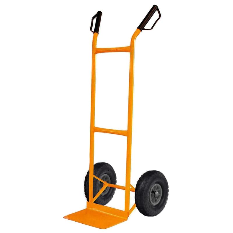 Virsus Carrello Portapacchi Professionale GIALLO 3417, misura 55x35x113 cm, con Maniglie di Sicurezza e 2 Ruote Pneumatiche, Montacarichi per trasporto di carichi pesanti, Portata Massima 200 Kg
