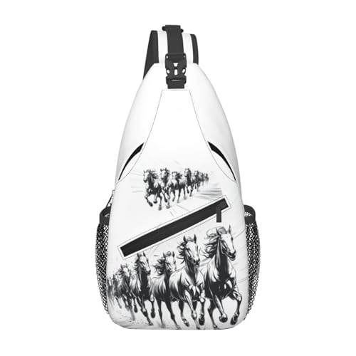 Image of Crossbody Bag Horse 2 Sling Bag Backpack Chest Bags Shoulder Bag for Women Men