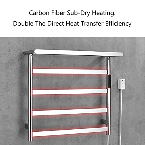 Radiateur sèche-serviette noir en acier inoxydable au design épuré - 6