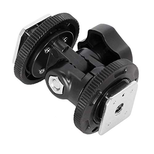 Mekingstudio Led Flash Hot Shoe Mount Bracket with 1/4 inch Hole, Conventor Accessories for Camera Photography (Black2)