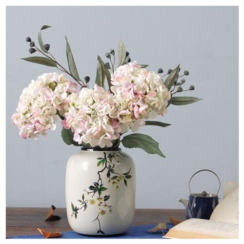 Vases en céramique rétro chinois : vase pour fleurs décoratives et plante hydroponique